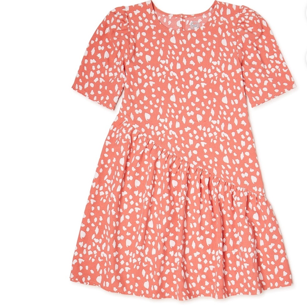 Little girls peach dress XS (4-5) wonder nation